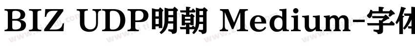 BIZ UDP明朝 Medium字体转换